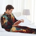 thumbnail image 6 of Haiem Meditating Golden Retriever Pattern Men’s Long-sleeve Sleepwear,Sleepwear Set,2-piece Loungewear Set,Soft PJs Comfy Nightwear with Pockets-Medium, 6 of 7