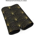 thumbnail image 4 of Gaming Mouse Pad Large Desk Mat,Desk Pad Extended Keyboard Pad,Anti-Slip Rubber Base Mouse Pad for Women Girls Work,Game,Office,Home 35.4"X15.7",Geometric Retro Texture Gold, 4 of 6