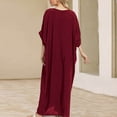 thumbnail image 5 of TMOYZQ Kaftan Dresses for Women Embroidered Short Sleeve V-Neck Plus Size Caftans Bikini Swimsuit Cover-Up Long Beach Dress, 5 of 6