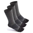 thumbnail image 1 of Calcetines de algodón para correr, calcetines deportivos de peso medio, calcetines de cinco dedos, 3 pares, talla 7-11, 1 of 5