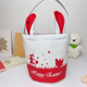 thumbnail image 2 of Cesta de Pascua para guardar cosas, cesta de lona vacía con asas, bolsas plegables para ropa y juguetes, color rojo, 2 of 6