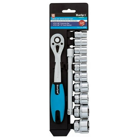 BlueSpot 12 Pce 3/8" Ratchet & Socket Set
