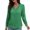 Green, variant on Chic Casual Tee for Women Fashion Women's V-Neck Long Sleeve Casual T-shirt Tops Solid Blouse Women's Solid Fashion Loose Airy Daily Blouse