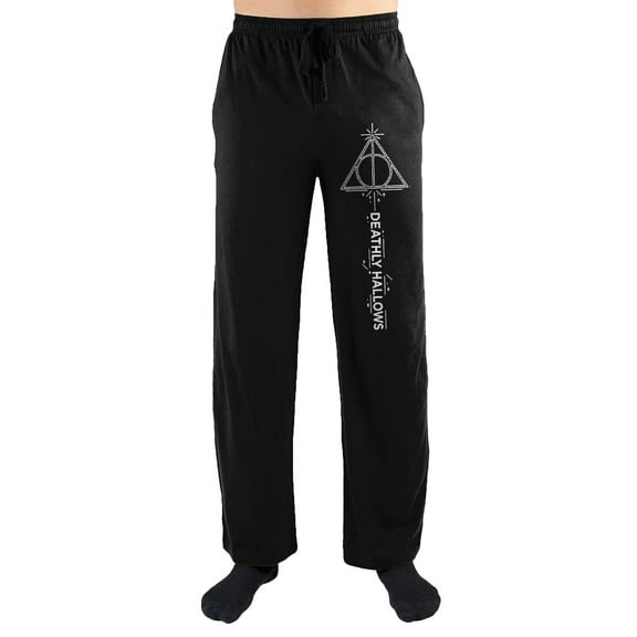 Harry Potter The Deathly Hallows Symbol Print Men's Sleepwear Sleep Pajama Pants X-Large