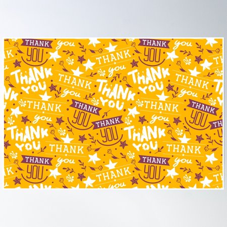 Thank You Poster Wall Art, Modern Wall Decor, 12x18 UNFRAMED