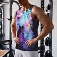 thumbnail image 5 of Balery Rainbow Spotted White Horse Pattern Men's Workout Tank Top Gym Muscle Tee Fitness Bodybuilding Sleeveless T Shirt Quick Dry Fit Muscle Tank Top Slim-Fit Tank-Small, 5 of 7