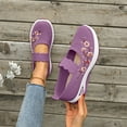 thumbnail image 7 of Willtoo Womens Orthopedic Shoes Slip on Walking Shoes Nurse Shoes Embroidered Arch Support Wide Width Work Sneakers Purple 6.5 Wide, 7 of 7