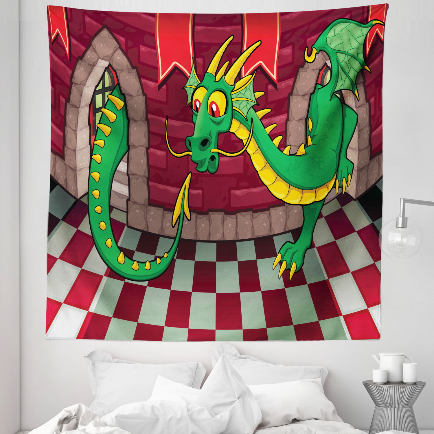 Dragon Tapestry Wall Hanging Psychedelic Fantasy Poster Home Deco for Kids Teens 