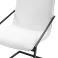 Modway Pitch Upholstered Fabric Dining Armchair in Black White