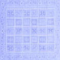 thumbnail image 1 of Ahgly Company Machine Washable Indoor Square Abstract Blue Modern Area Rugs, 8' Square, 1 of 4