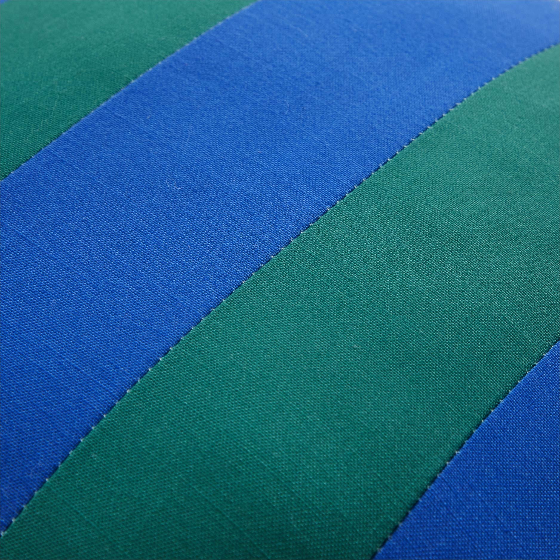 Mainstays 18" x 18" Blue and Green Ruffle Striped Pillow