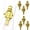 A, variant on 6 Nutcracker Christmas Napkin Rings - Elegant Holiday Table Decorations in Gold and Silver for Festive Dining