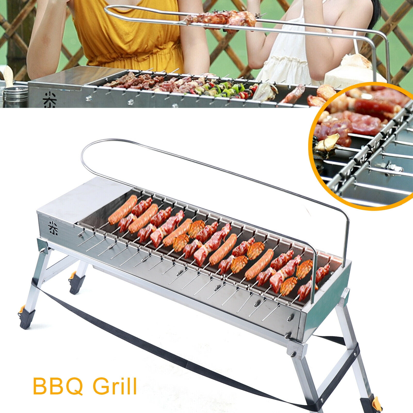 Denest 27” Charcoal Grill, Automatic Rotating