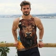 thumbnail image 6 of Gukieu Oil Painting Style Iceberg Yak Print Men's Quick Dry Fitness Vest, Round Neck Sleeveless Fitness Bodybuilding Top-4X-Large, 6 of 7