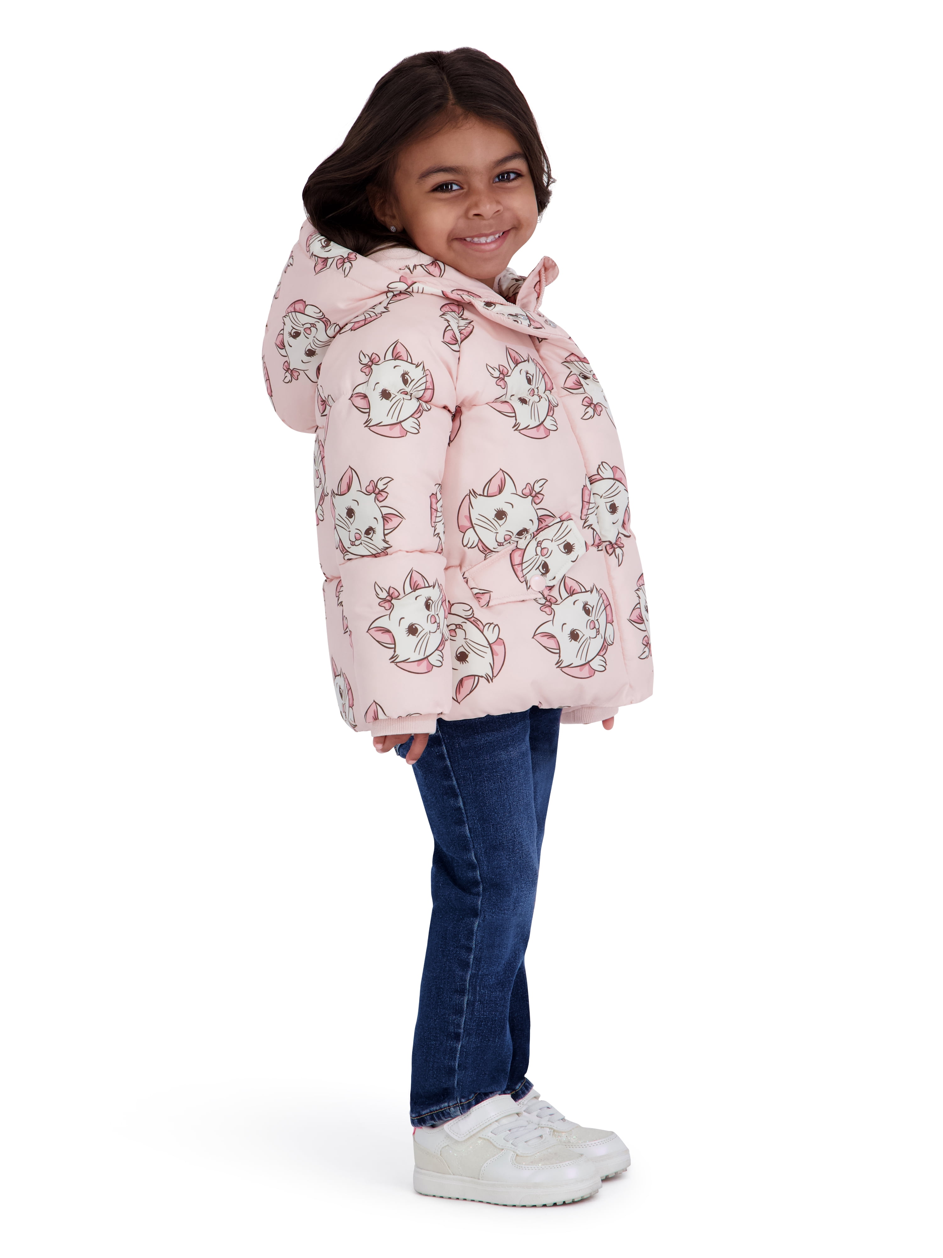 Marie The Cat Toddler Girl Puffer Jacket, Sizes 12 Months-5T