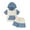 Blue, variant on Musuos Toddler Boy Summer Shorts Outfit 6M 12M 18M 24M 3Y Contrast Color Short Sleeve Hooded Top with Elastic Waist Shorts Infant Casual Set