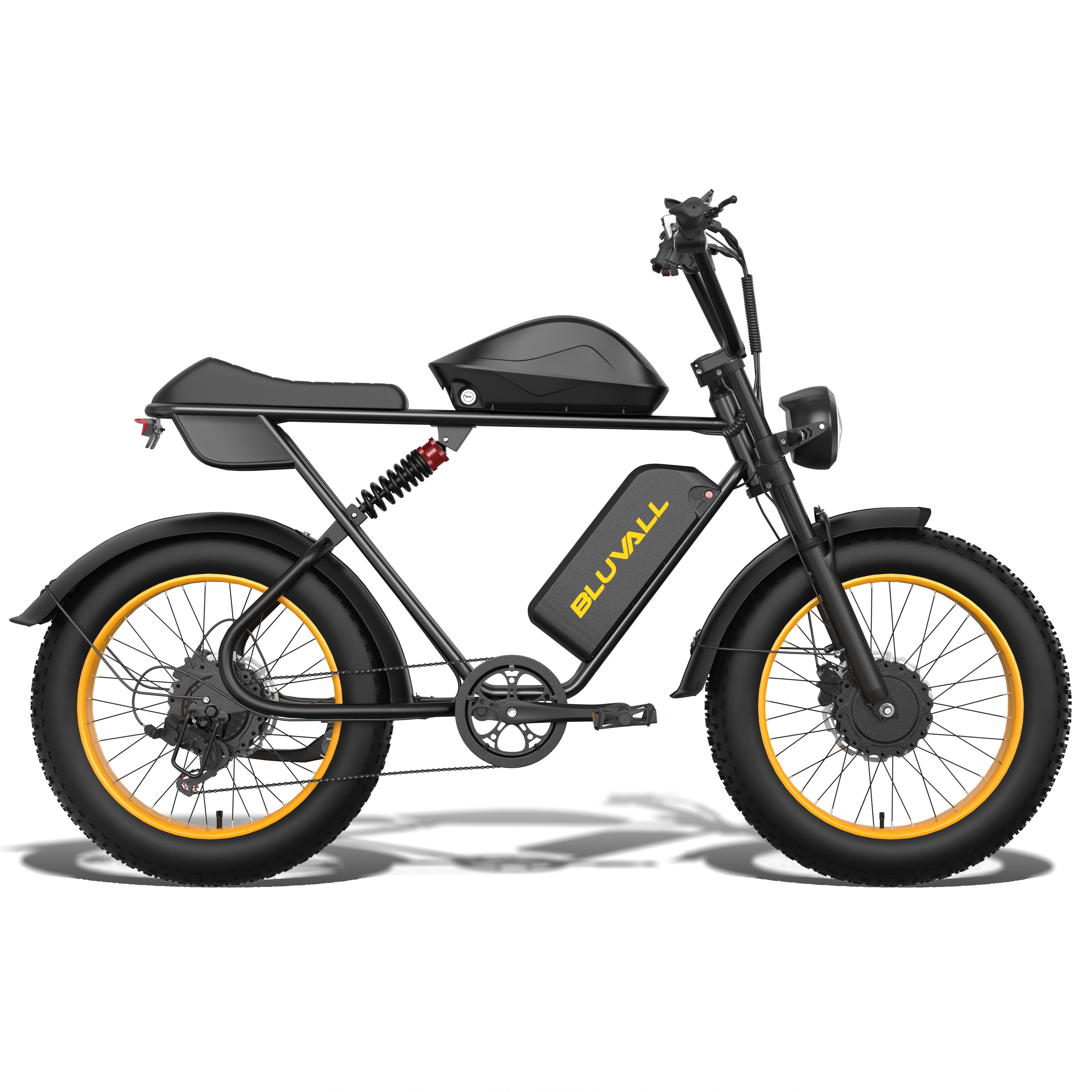 Dual Motor Electric Bike for Adults,52V 43Ah 120 Miles with Dual Hydraulic Brakes & Suspension All Terrain Ebike,3000W 35MPH Fast E-Bike,AWD Fat Tire Electric Bicycle UL2849