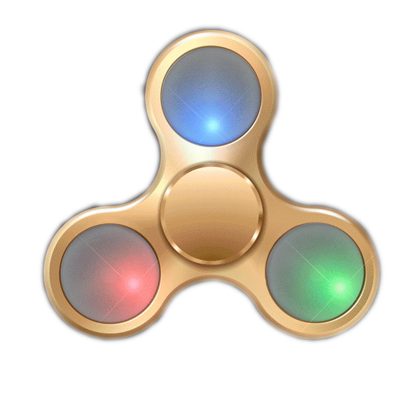 Fidget Tri Spinner Variety 10 Pack LOT includes 4 LED & 6 Ceramic Spinners USA 