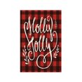thumbnail image 1 of Flmtop Christmas Banner Polyester Double-sided Red Plaid Christmas Flag for Home, 1 of 11