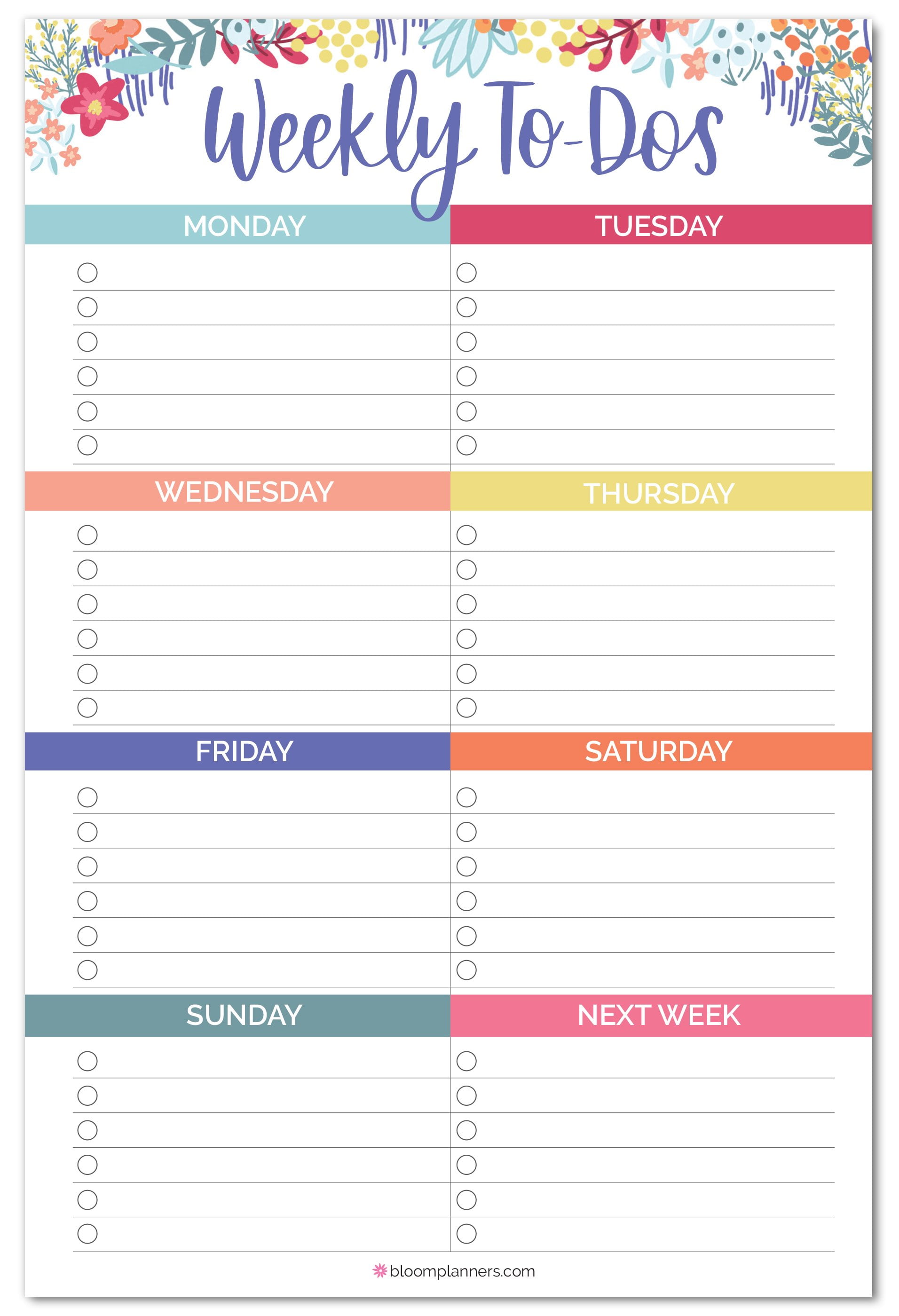 bloom daily planners Weekly To-Dos With Magnet, 6' x 9'