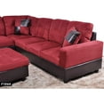 thumbnail image 7 of For-U Furnishing Charming Red MicroFiber Sectional Sofa, Left Facing Chaise, 74.5"D x 103.5"W x 35"H, 7 of 7