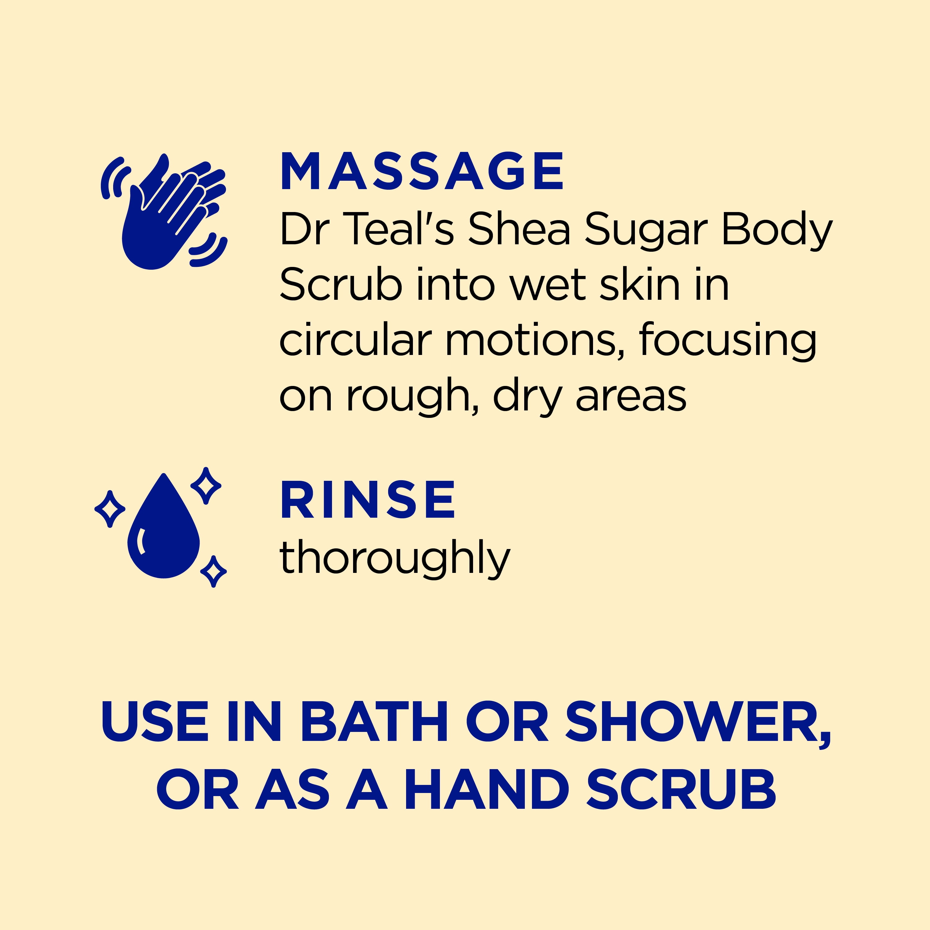 Dr Teal's Shea Sugar Body Scrub With Prebiotic Lemon Balm and Essential Oils - 19 oz