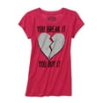 thumbnail image 2 of Rocker Girl Junior Women Pink You Break It You Buy Heart T-Shirt Valentine XL, 2 of 2