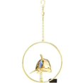 thumbnail image 2 of 24K Gold Plated Crystal Studded Dolphin In A Hoop with Blue Crystal Ornament by Matashi, 2 of 2