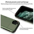 thumbnail image 3 of Card Slot Holder Wallet iPhone 11 Case (Dark Green) Dual Layer Shockproof with Heavy Duty Protection, 3 of 5