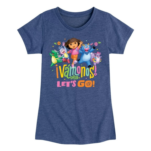 Dora The Explorer - Vamonos Lets Go - Toddler And Youth Girls Fitted Short Sleeve Graphic T-Shirt