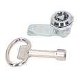 thumbnail image 1 of "Premium Zinc Alloy Cabinet Cam Lock with Key - Triangular Cylinder Design, Chrome Plated Rustproof Finish for Industrial & RV Use", 1 of 6