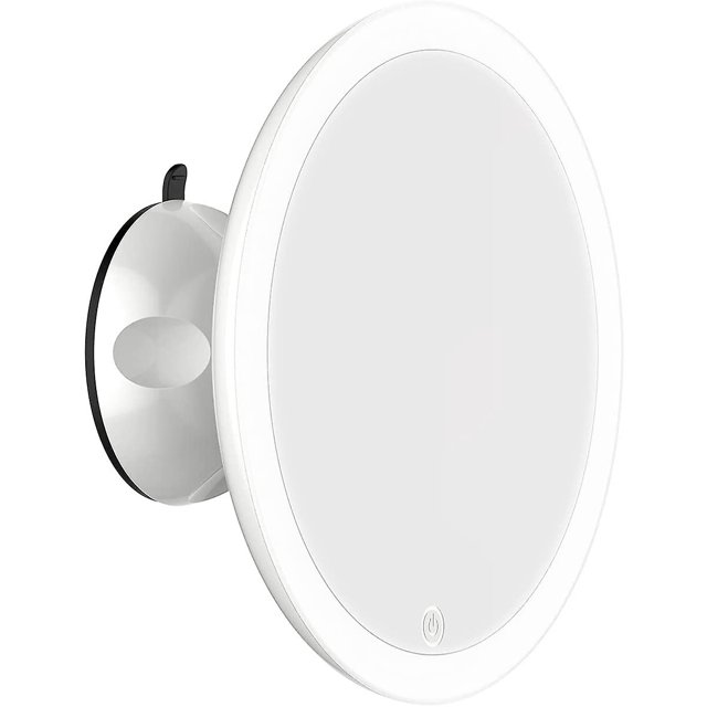 Espejo de maquillaje iluminado con aumento 7x, con ventosa de bloqueo, cosmético portátil BANYUO Hogar