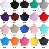 UNTERING False Collar Women Turtleneck Fake Collar Hijab Extensions Solid Neck Half Tops