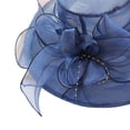 thumbnail image 4 of Meoldis Elegant Floral Derby Hat for Women – Light Blue Bonnet with Organza Accents, Tea Party & Easter Sunday Church Hat, Lolita Palace-Style Headpiece, 4 of 6