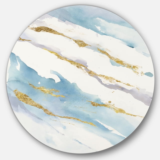 Designart 'Abstract Drift v2' Glam Metal Circle Wall Art - Disc of 36