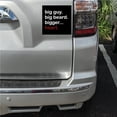 thumbnail image 2 of DistinctInk Custom Bumper Sticker - 8" x 8" Decorative Decal - Black Background - Big Guy. Big Beard. Bigger… Heart., 2 of 2