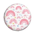 thumbnail image 2 of XMXY Pastel Rainbow Cute Flower Spare Tire Cover, Universal Waterproof Cover for Jeep RV Tire Wheel Protection, 15 inch, 2 of 8