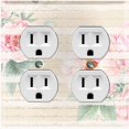 thumbnail image 1 of Metal Light Switch Plate Cover Elegant Floral Musical Damask Beige FLW115, 1 of 13