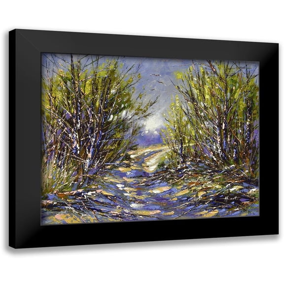 Chodyukov, Aleksander 14x12 Black Modern Framed Museum Art Print Titled - Sunny Winter Road