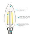 thumbnail image 4 of Luxrite 4W E12 Vintage Candelabra Dimmable LED Light Bulbs, 40W Equivalent 400 Lumens, 4000K Cool White, Blunt Tip, 12-Pack, 4 of 7