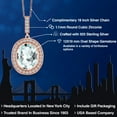 thumbnail image 2 of Gem Stone King 4.41 Ct Sky Blue Simulated Aquamarine 18K Rose Gold Plated Silver Pendant with Chain, 2 of 6