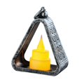 thumbnail image 3 of Lámpara de noche, luz suave, decoración de habitación, pequeño regalo, lámpara de mesa triangular, adorno para interiores, oficina, chimenea, plata antigua, 3 of 8