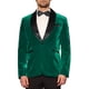 thumbnail image 1 of INSPIRAR CHIC Blazer de Hombre con Solapa de Chal de Un Botón Ajustado para Boda Traje de Tuxedo de Terciopelo Chaqueta L Verde Oscuro, 1 of 4
