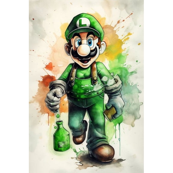 Mario Nintendo DIY 5D Diamond Digital Painting Kit Crystal Rhinestone Embroidery Cross-stitch artwork Crafts Canvas wall decoration Birthday gift 12 X 16 inches