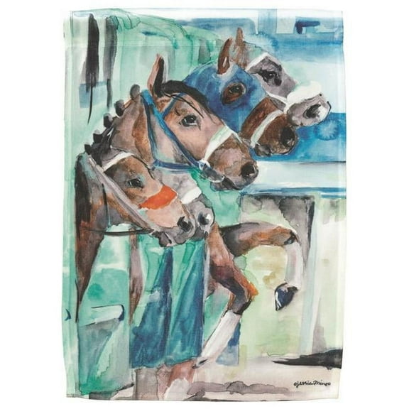 Magnolia Gardens M080158 13 x 18 in. Cape Derby Start Line Print Garden Flag