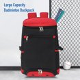 thumbnail image 4 of Mochila de tenis de gran capacidad Mochila de bádminton transpirable con compartimento para zapatos, 4 of 8
