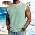 thumbnail image 2 of DagobertNiko Plus Size Tank Tops for Men Sleeveless T Shirts Button up Crew Neck Tops Quick Dry Summer Workout Running Gym Shirts with Pocket, 2 of 6