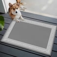thumbnail image 3 of 2x3 Ft Entryway Area Rug, Grey Geometric Kitchen Rug Runner Washable Floor Mat, Bohemia Tribal Farm Tribal Patterned Non Slip Indoor Door Mat Throw Carpet for Bathroom Living Room Bedroom, 3 of 8