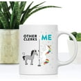 thumbnail image 2 of CTDream Funny Quirky 11oz. Ceramic Coffee Tea Mug Thank You Gift, Other Clerks Me, Horse Unicorn, 1-Pack, 2 of 7