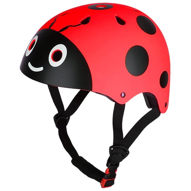 Casco protector para niños, diseño de mariquita, para patinaje y ciclismo. Casco de seguridad para niños.